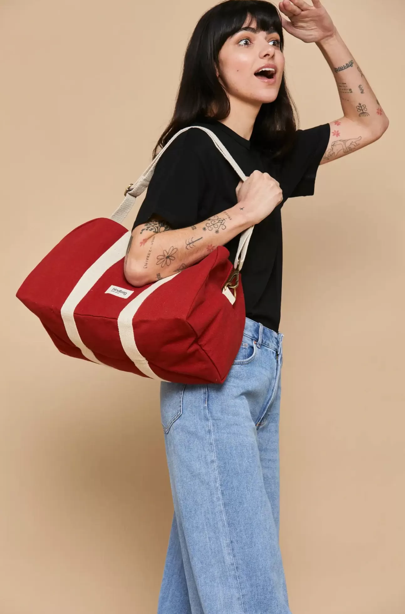 Hindbag Weekend Bag>Bowling Bag Charlie Terracotta