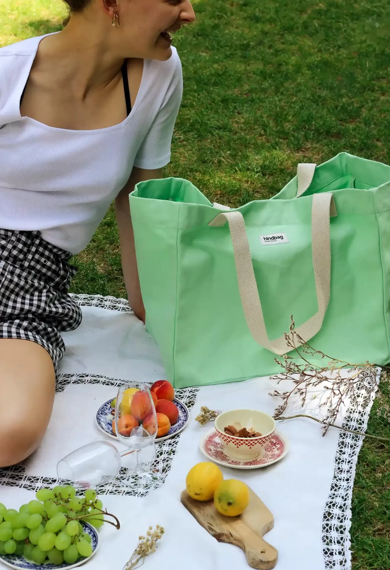 Hindbag Tote Bag>Claude Iced Mint Tote Bag