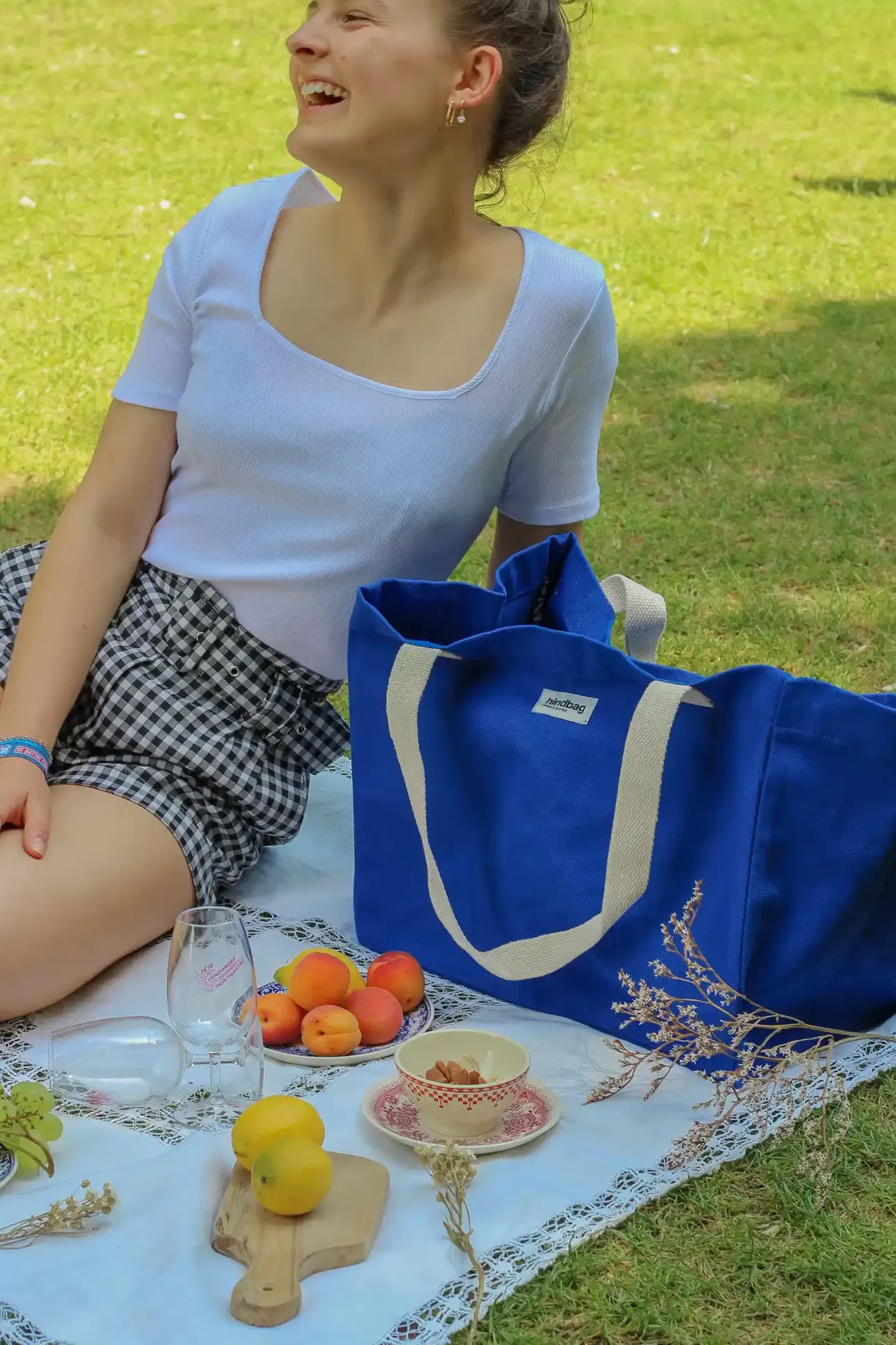 Hindbag Tote Bag>Claude Shopping Bag Electric Blue