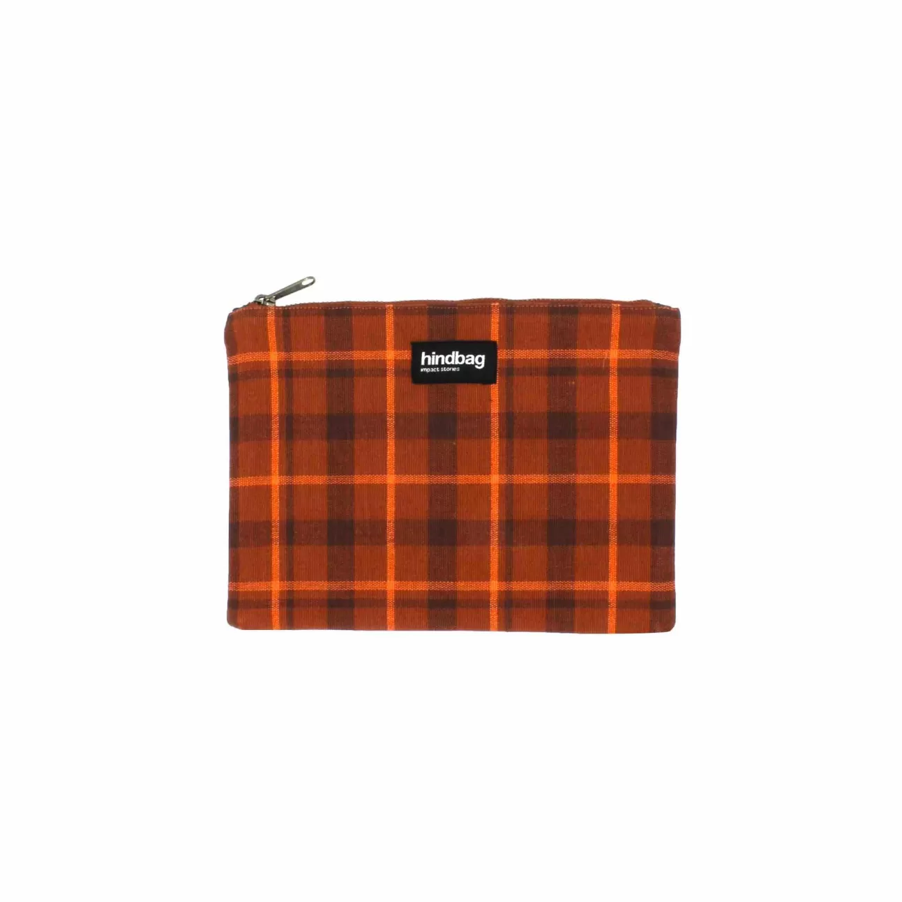 Hindbag Pouch>Clutch Ema Tartan Camel Toffee