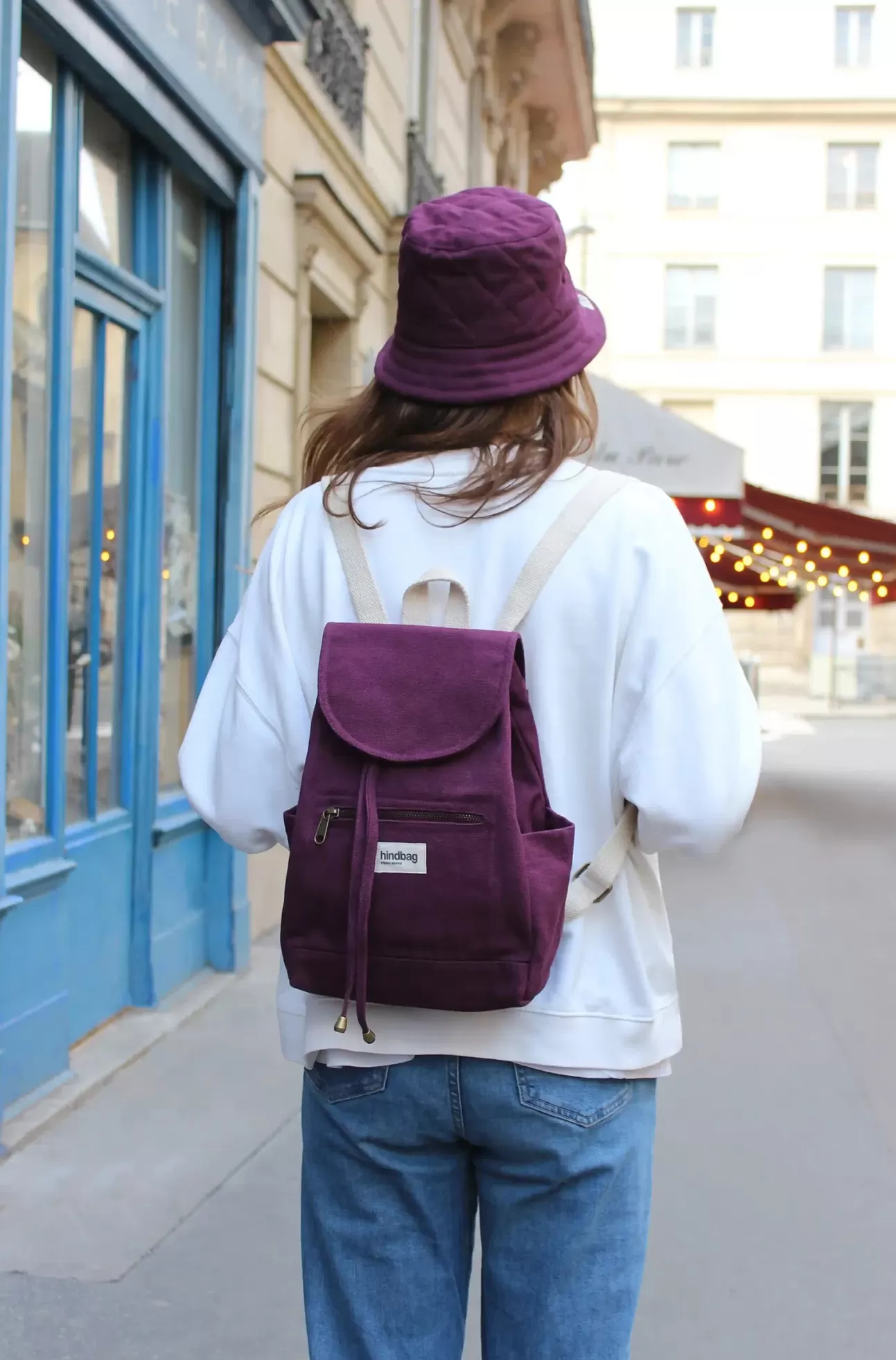 Hindbag Backpack>Eliot Plum Mini Backpack