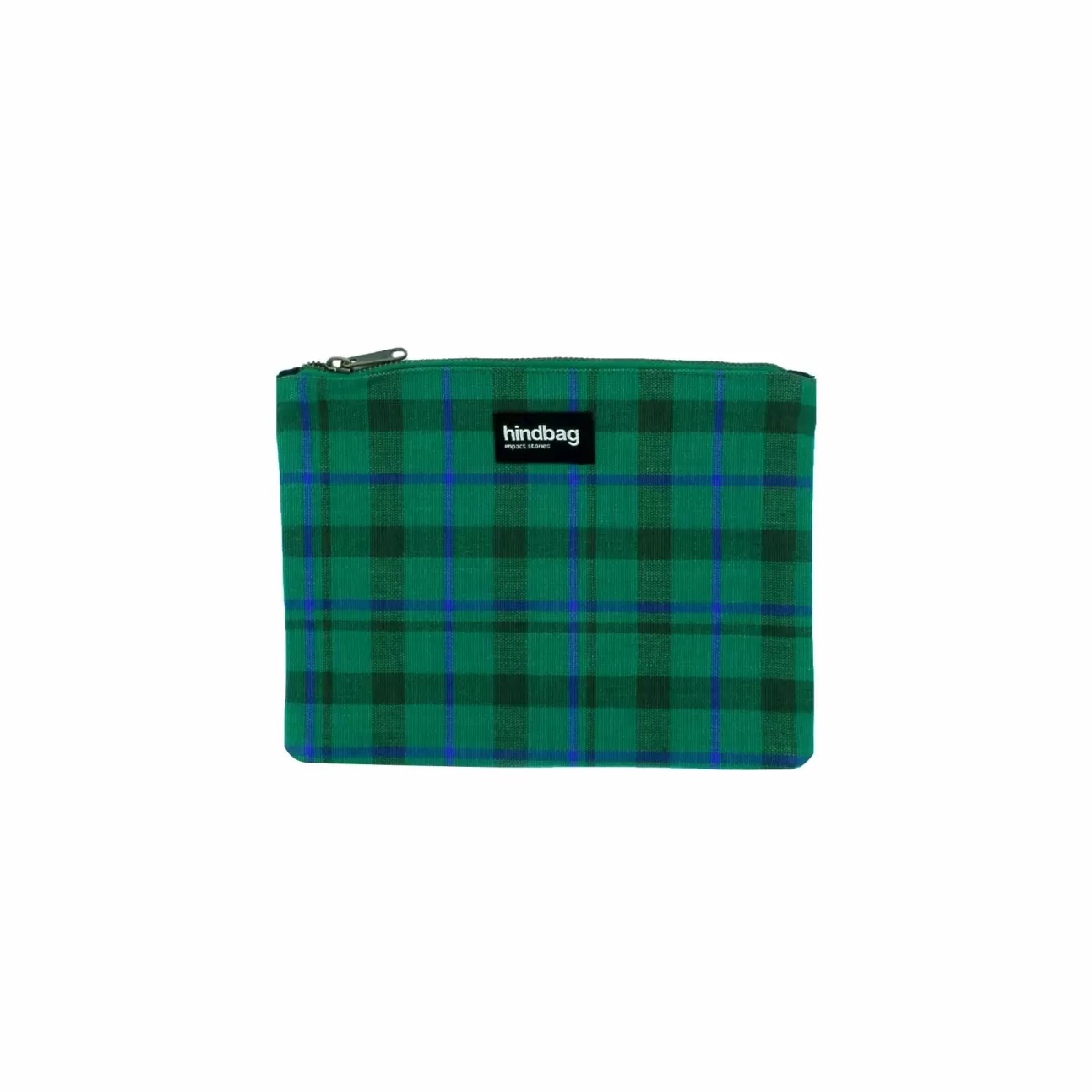 Hindbag Pouch>Green Garden Tartan Ema Pouch