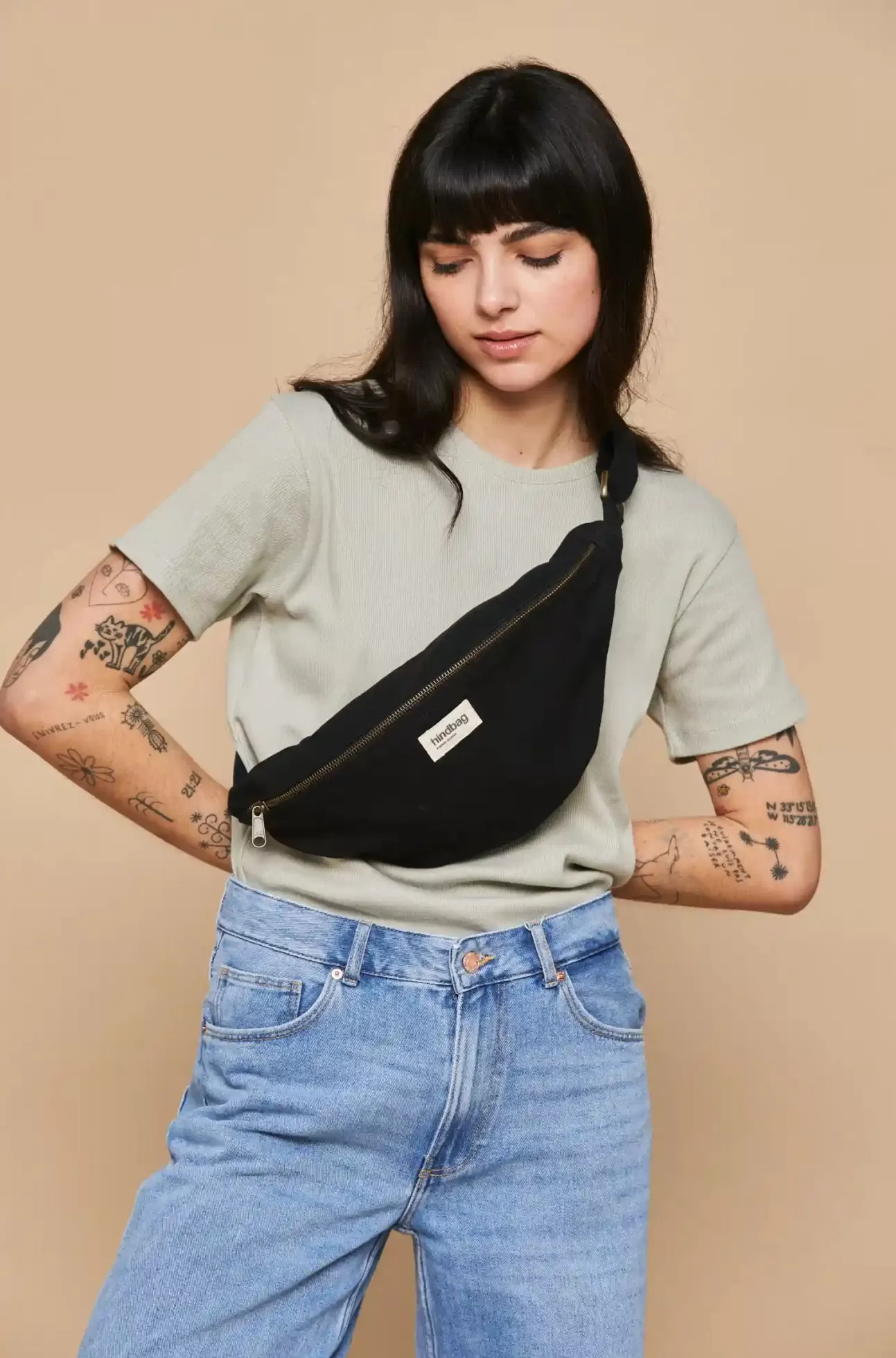 Hindbag Fanny Pack>L Sasha Belt Bag Black