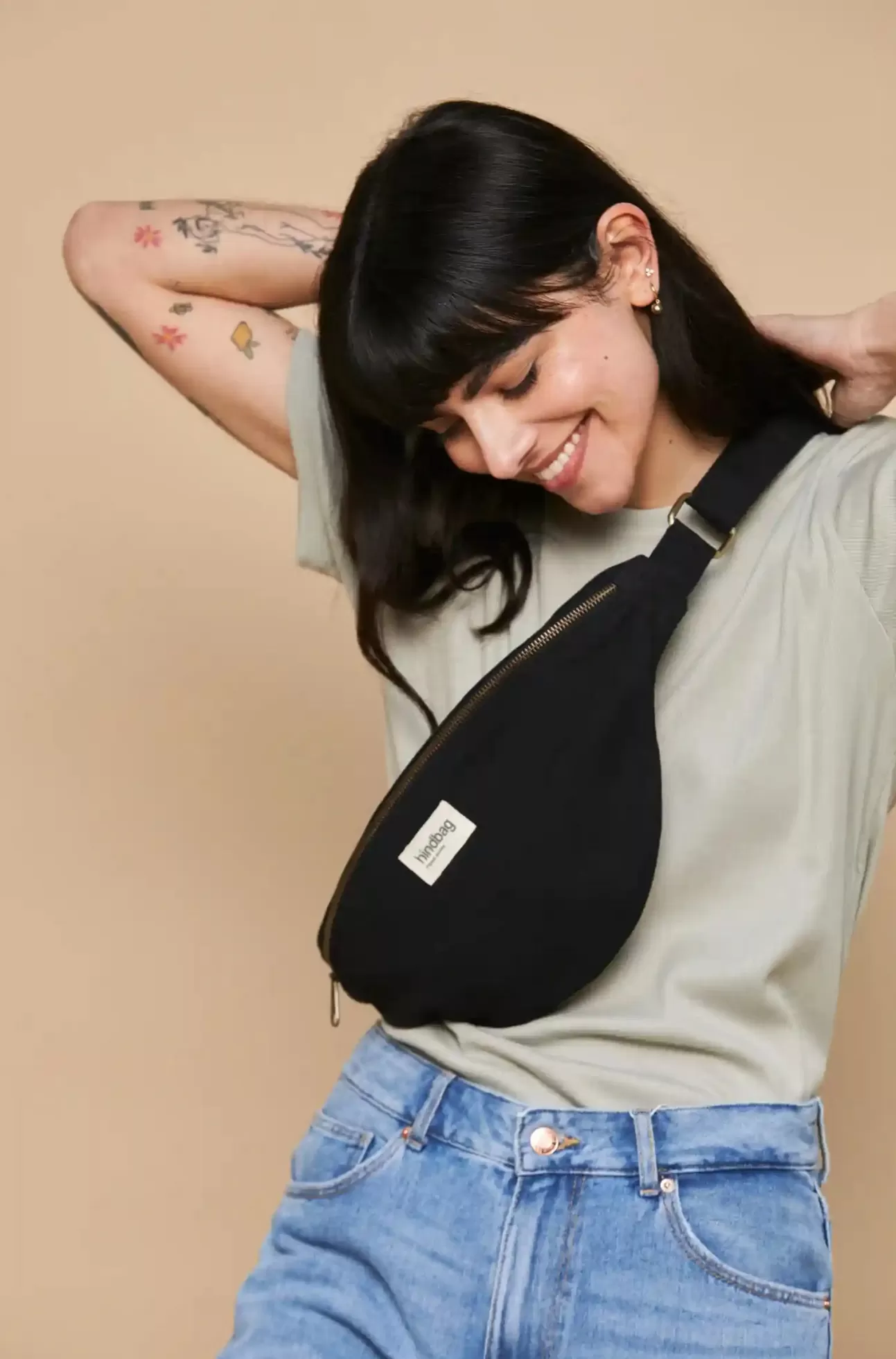 Hindbag Fanny Pack>L Sasha Belt Bag Black