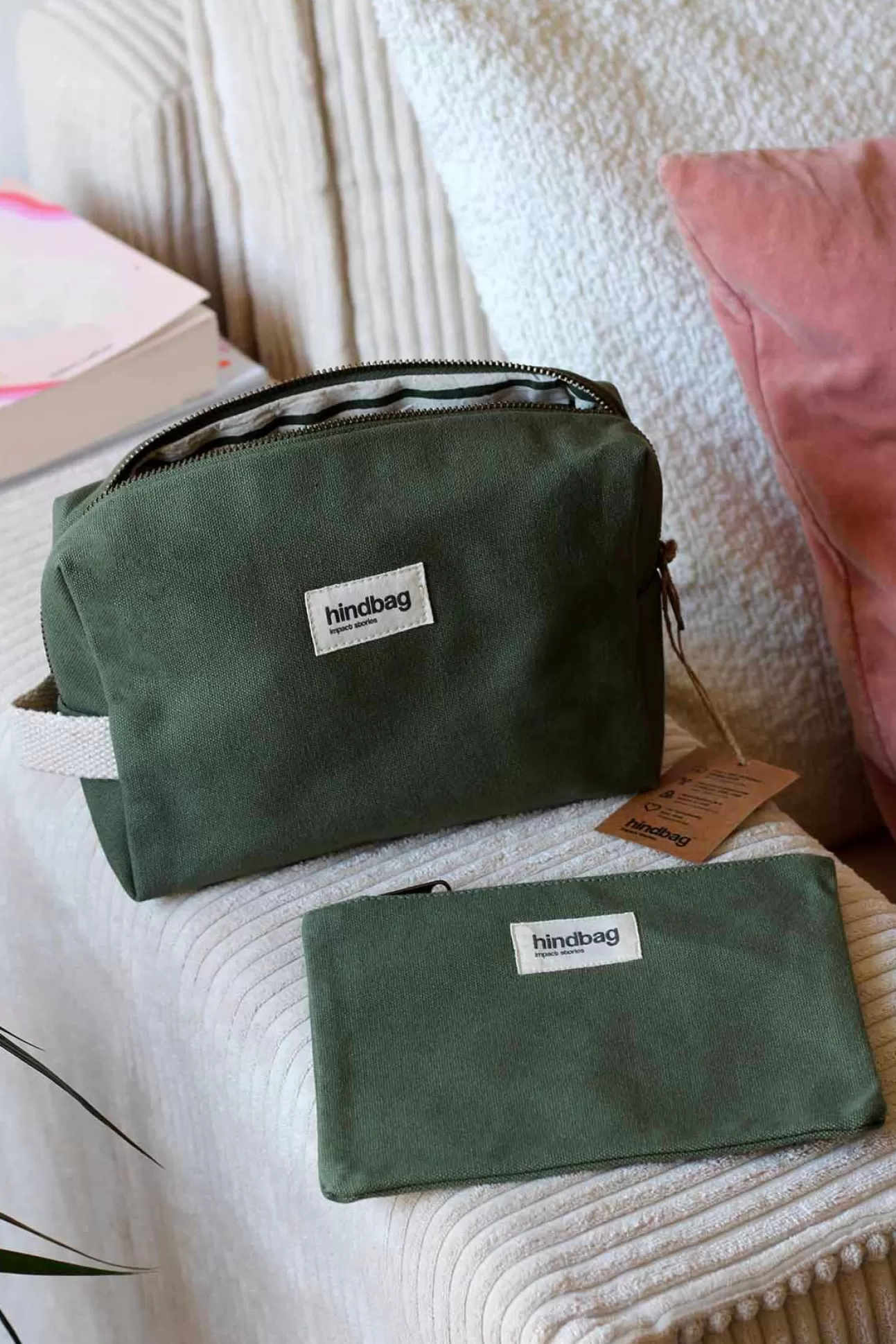 Hindbag Toiletry Bag>Leon Olive Toiletry Bag