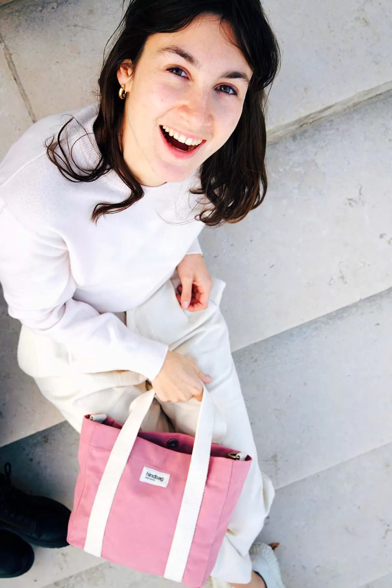 Hindbag Handbag>Louise Handbag Blush Pink