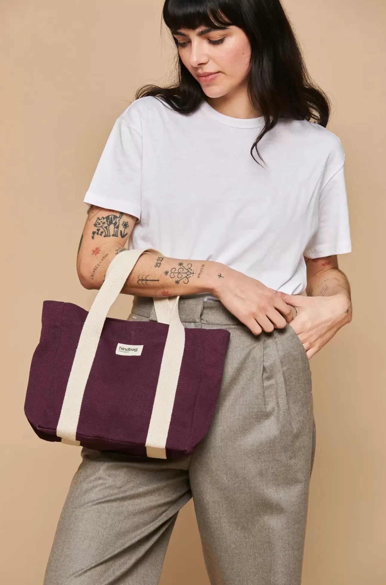 Hindbag Handbag>Louise Plum Handbag