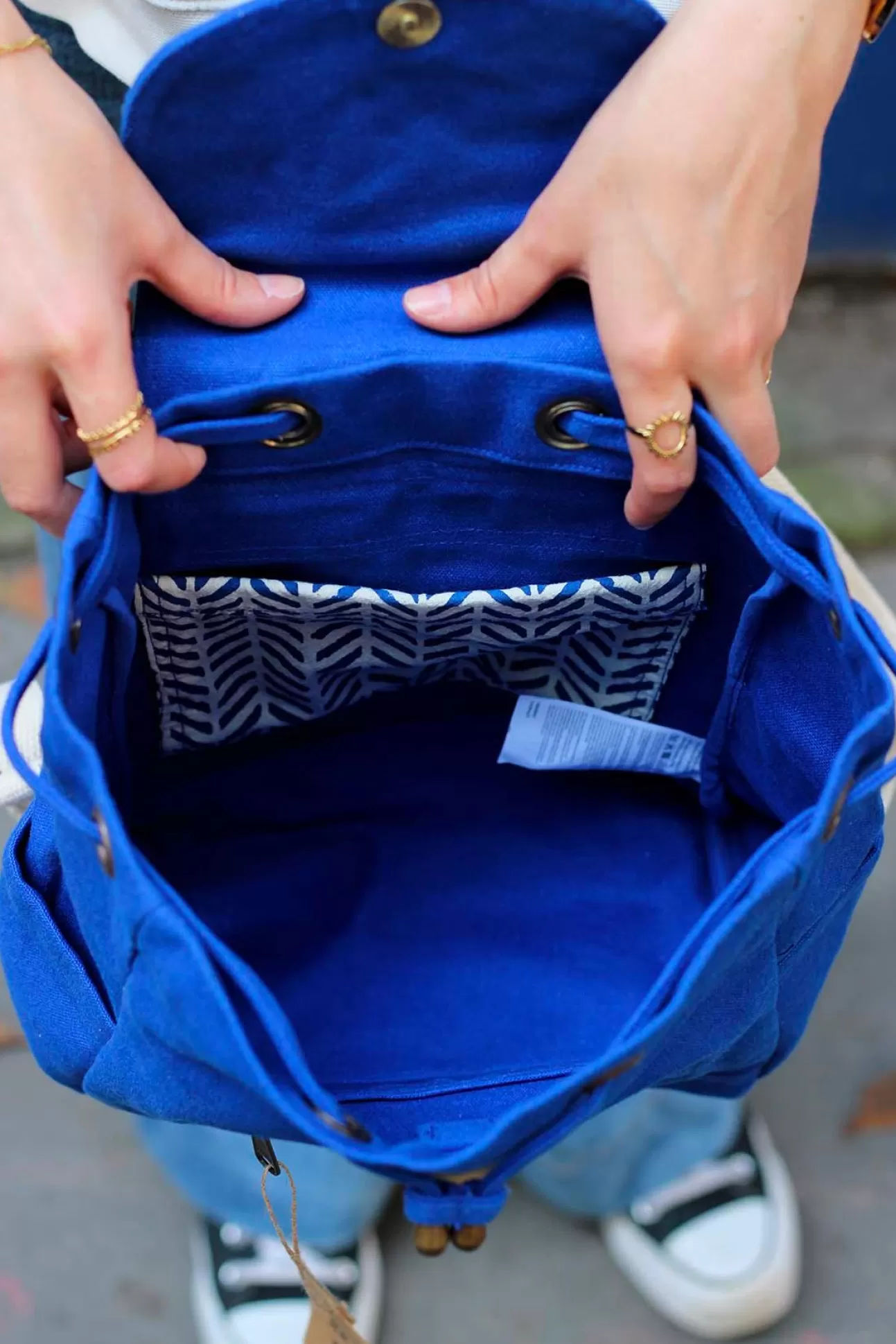 Hindbag Backpack>Mini Eliot Backpack Electric Blue