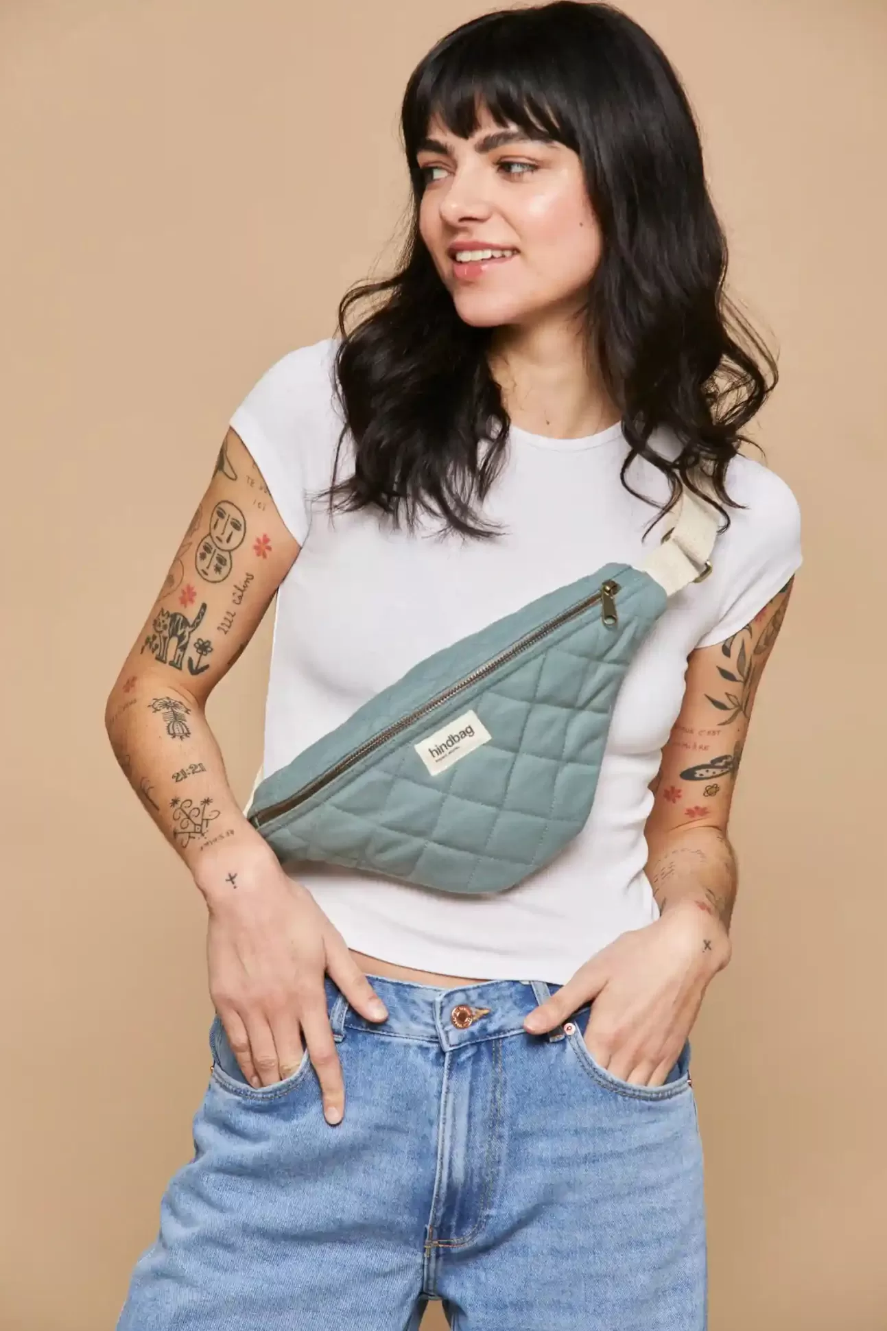 Hindbag Fanny Pack>Olivia Sauge Quilted Belt Bag