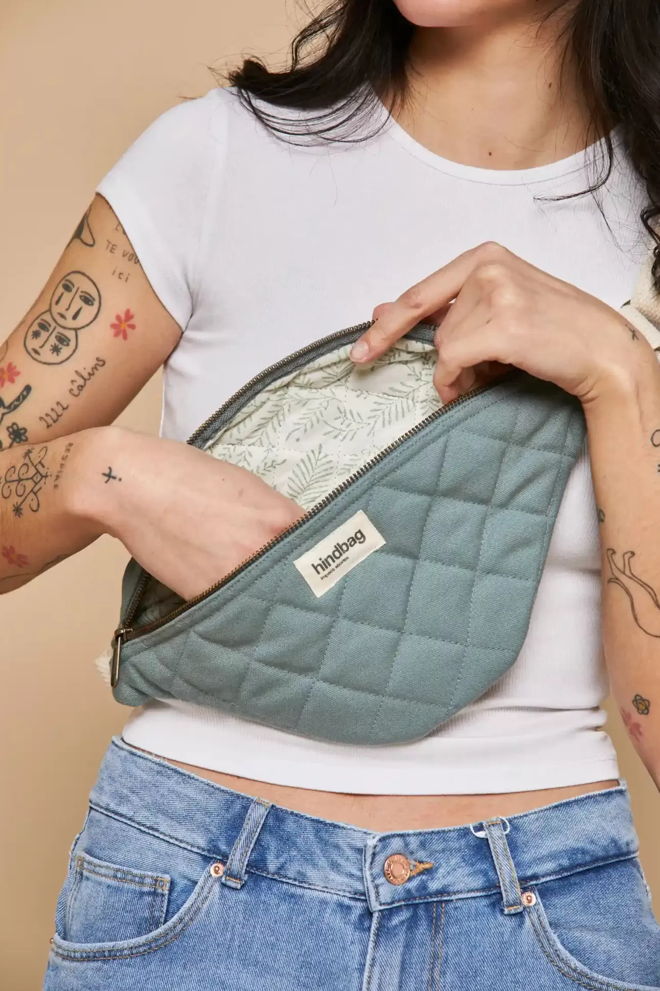 Hindbag Fanny Pack>Olivia Sauge Quilted Belt Bag