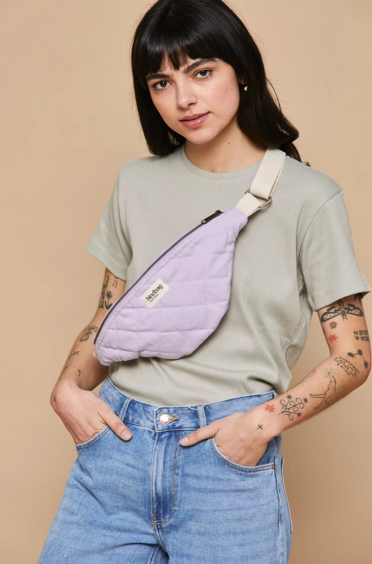 Hindbag Fanny Pack>Quilted Belt Bag Olivia Lilac